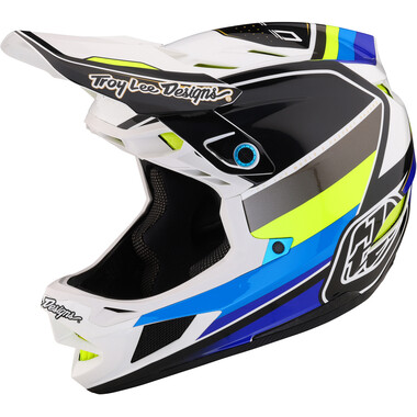 TROY LEE DESIGNS D4 COMPOSITE MIPS MTB Helmet White/Blue 2023 0